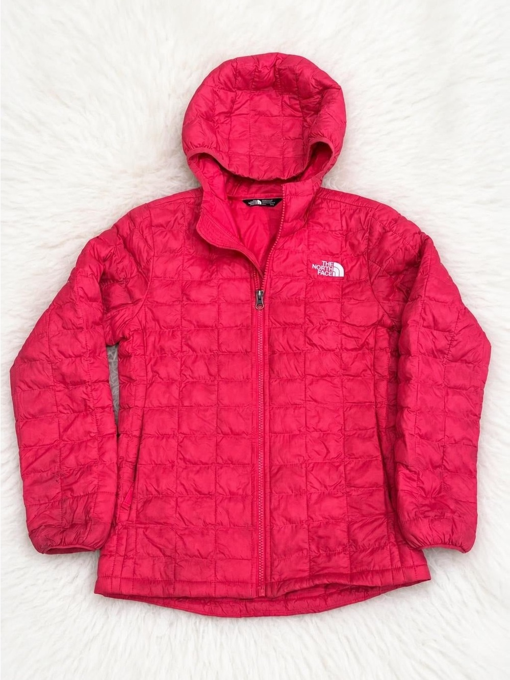 The North Face Girls Authentic ThermoBall Hooded Jacket Pink Size 10/12